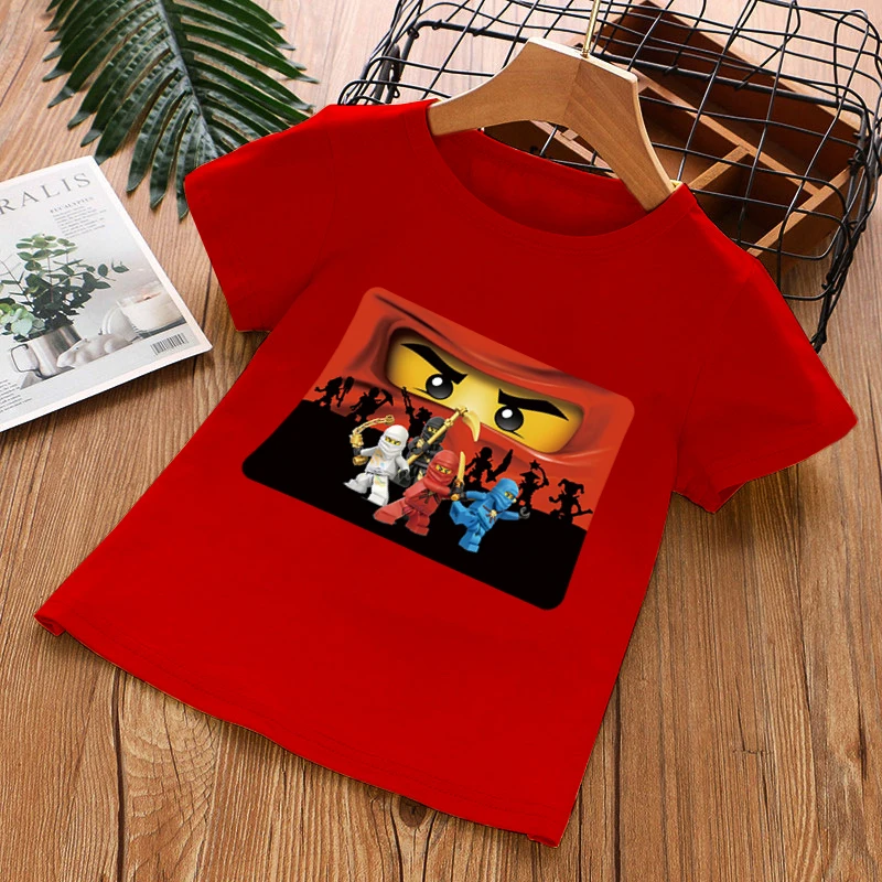 

Baby Kids Legoeser T Shirt Ninjago Wear Kids Summer Clothes For Kids Kids Summer Short Sleeve T-Shirt Anime 4-14Years Top