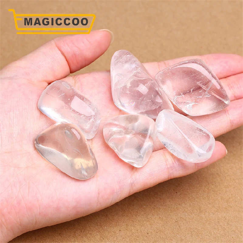 MAGICCOO 100G/PACK Natural Mineral White Quartz Crystal Stone Rock Chips Specimen Healing collection natural fish tank stone | Дом и сад