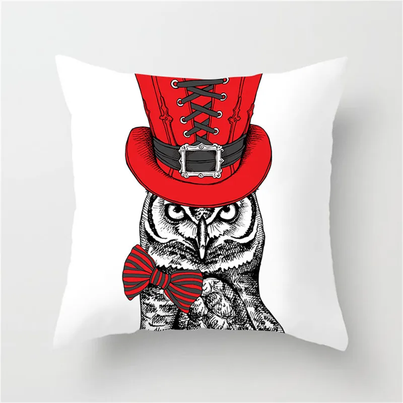 Fuwatacchi животное с красной шапкой подушки наволочка для белка кошка подушка