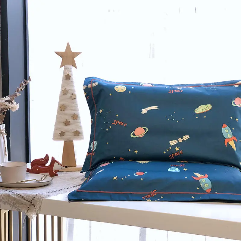 

[Детские наволочки] сатиновая наволочка из чистого хлопка с длинными степлками, детская наволочка из хлопка с героями мультфильмов, милая н...