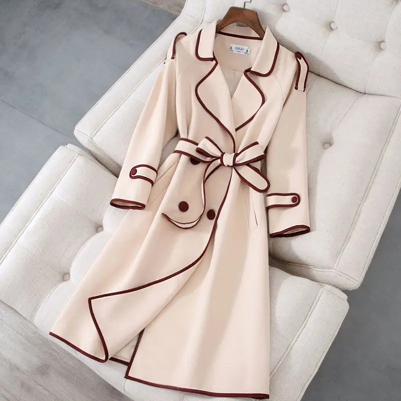 

2012 Autumn New Waist Slim Long Ladies Fashion Temperament Windbreaker Coat Coat Women
