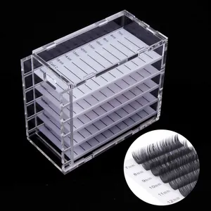 Коробка для хранения ресниц, 5 слоев, контейнер для витрины, поддон для клея для ресниц, прозрачная коробка для наращивания ресниц, Прямая поставка
