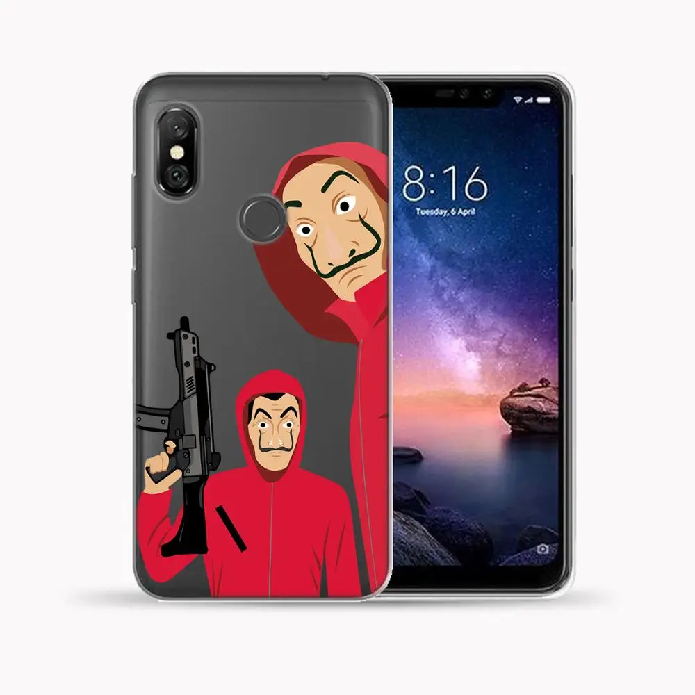 Чехол для Xiaomi Mi 9 A1 A2 A3 8 Pro 5X 6X силиконовый чехол с надписью La Casa de papel испанского ТВ