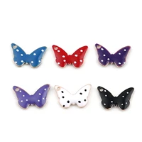 5 pcs double faced enamel dot butterfly charms copper enamelled sequins animal pendants gold color diy earring jewelry 15x 10mm