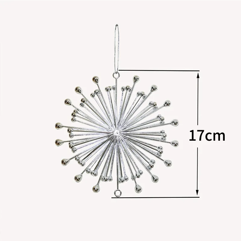

Plastic Gold Silver Large 3D Snowflake Pendant For Christmas Tree Snowflake Ornaments for Christmas New Year Party Decorations
