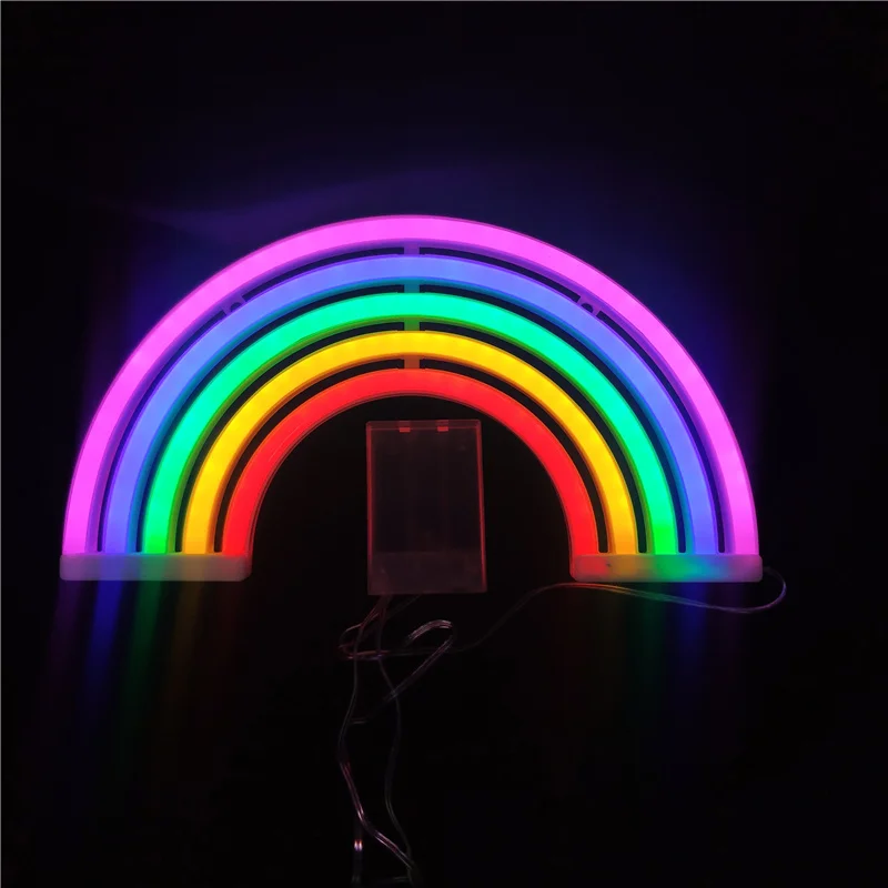 

Neon Light Rainbow Hanging Light Night Light Outdoor Lighting Christmas Decorations for Home New Year's Decor Christmas Gift