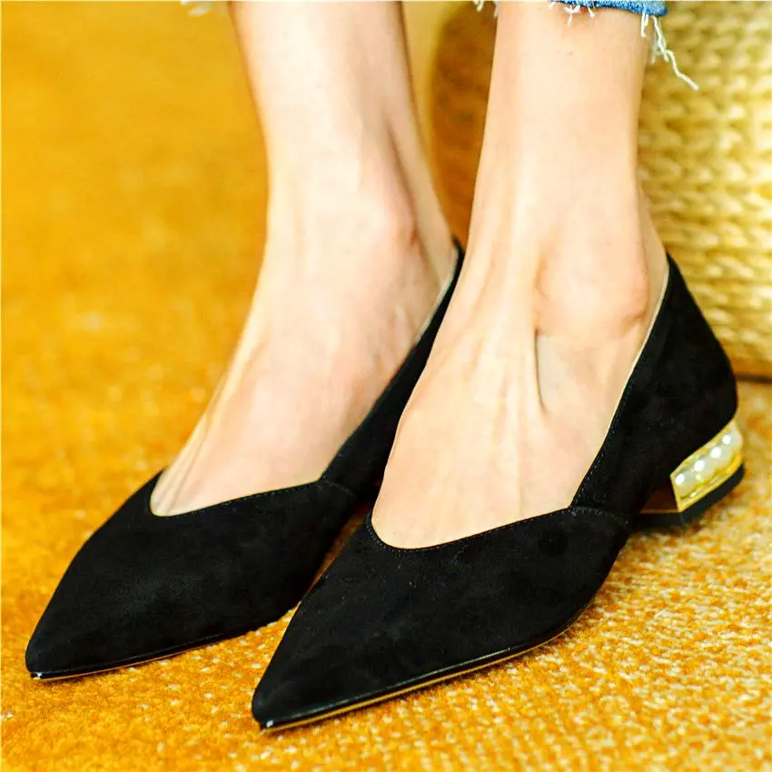 

Oxfords Loafers Women's Real Leather Pointed Toe Flats Oxfords Pearls Mary Janes Slip On Sexy Comfortable Party Shoes