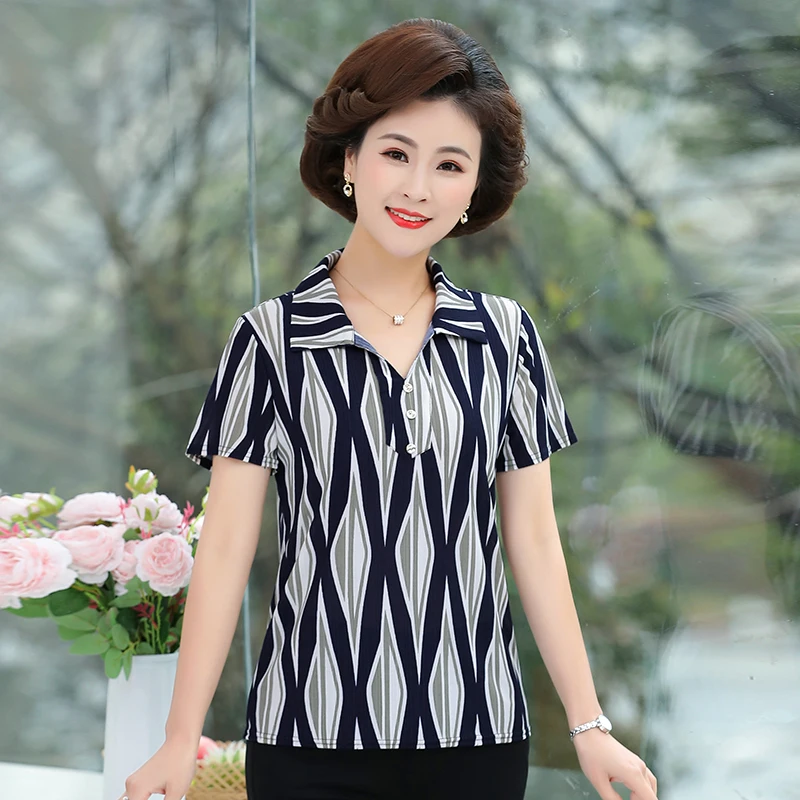 Блузка женская летняя в полоску с коротким рукавом 20 цветов