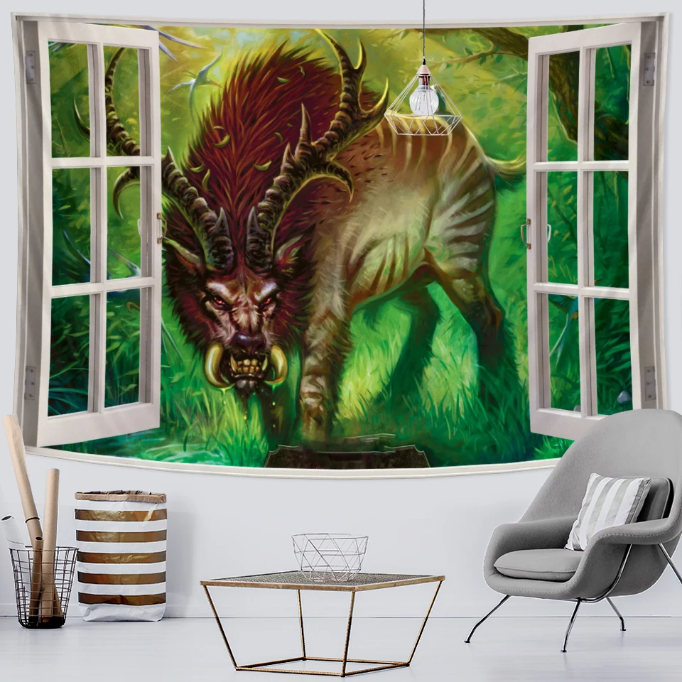 3D window flower art home decoration tapestry Hippie Mandala witchcraft wall hanging bedroom sheet sofa blanket yoga mat | Дом и сад