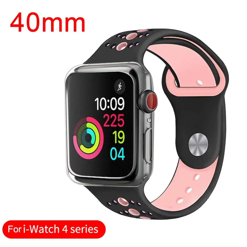 

For Apple Watch IWatch Series 4 Thin TPU Case 360 Degree Transparent Shell Protective Case Cover 40MM / 44MM