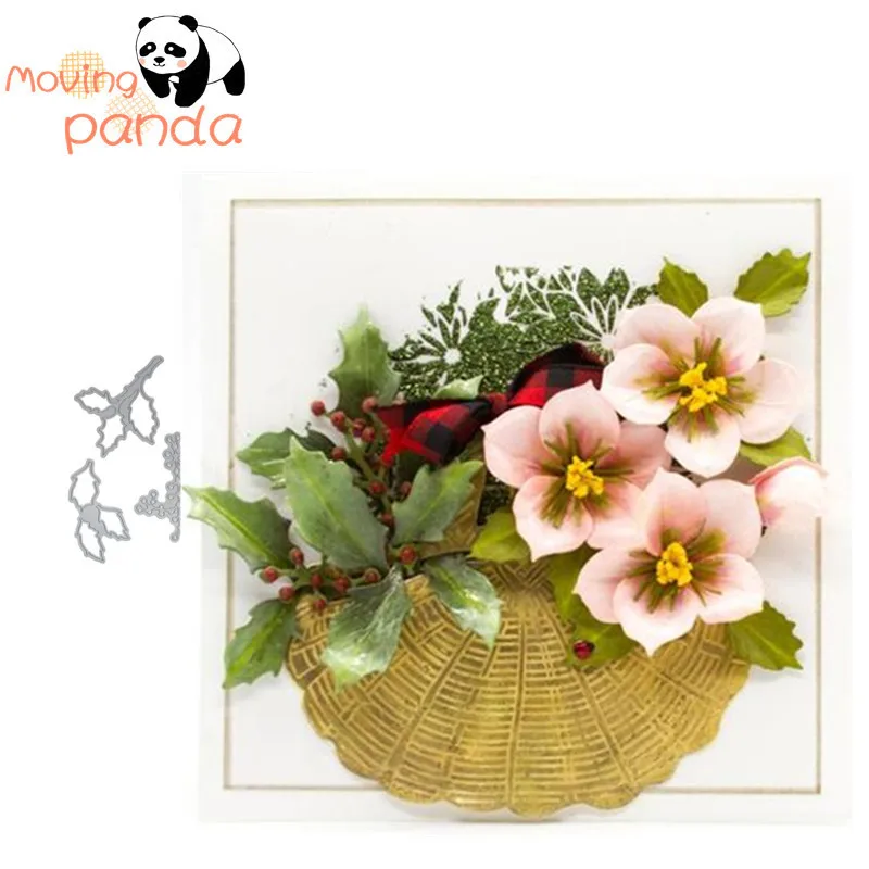 Металлические штампы № 9 с ягодами Падуба форма для вырезания цветочное