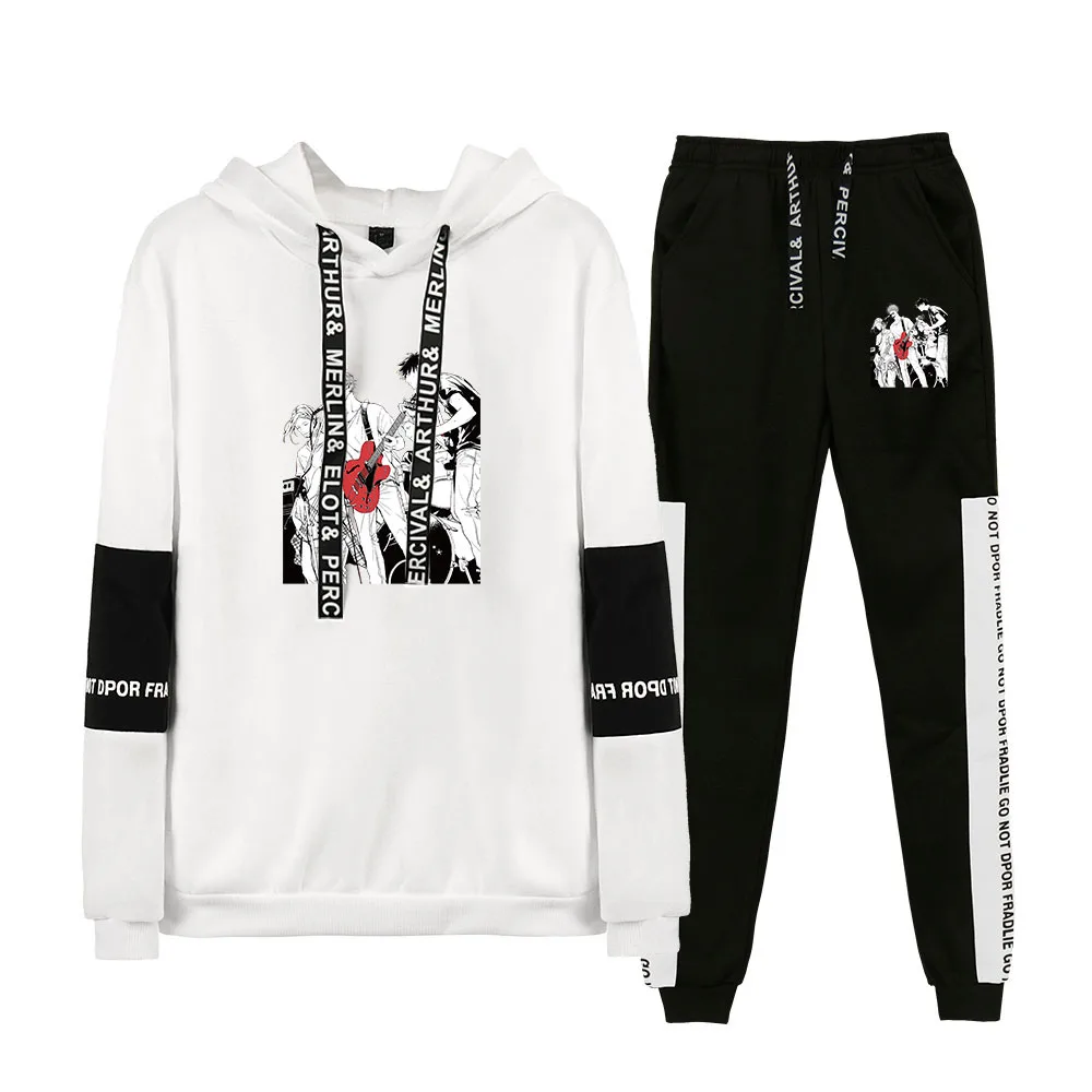 

GIVEN Cartoon Animation Cool Printed Raglan Sweatshirt Suits Mclovin Superbad Winter Sport Stylish Hoodies+Long Pants Sets