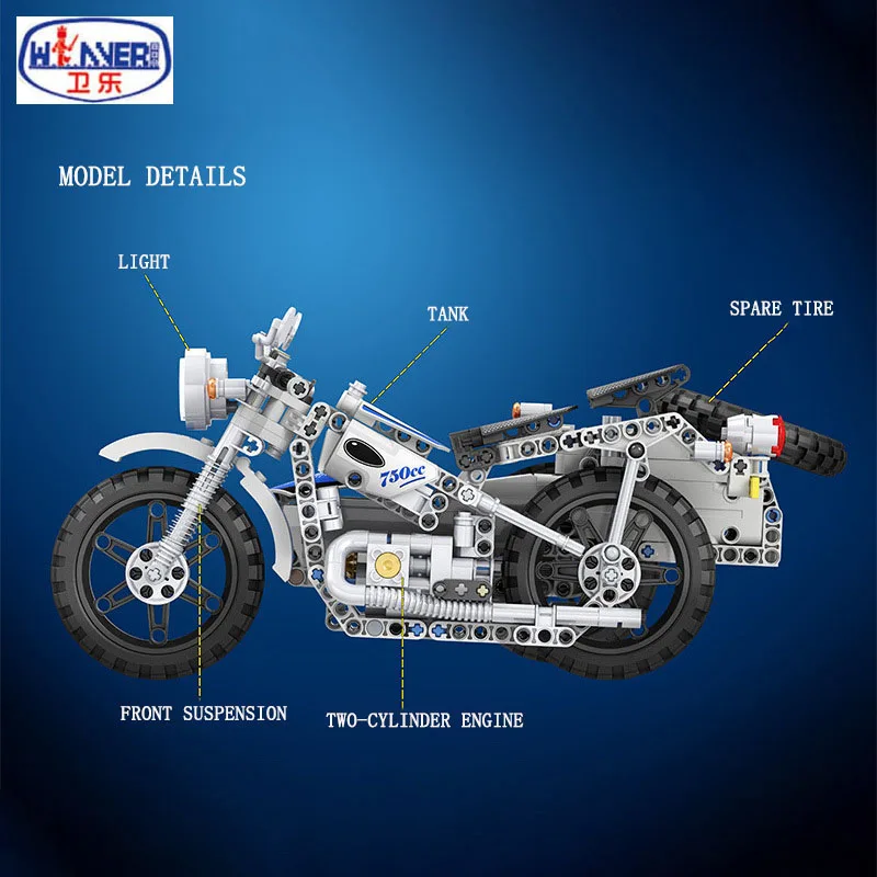 1:8Technic/электронные блоки трёхколёсные наборы для гонок строительные модели