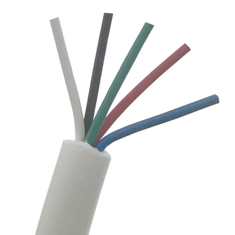 

White Dimensions 5mm Soft Five 5 Core Silicone Wire For T12 936 937 907 9501 2028 Durable Soldering Station Handle Line
