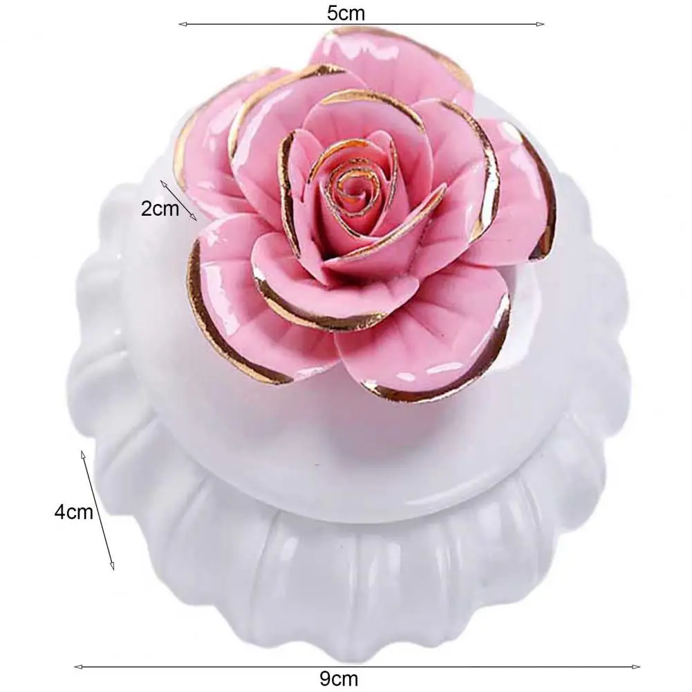 Скандинавский контур Розы пиона в золотых керамических цветах с крышкой