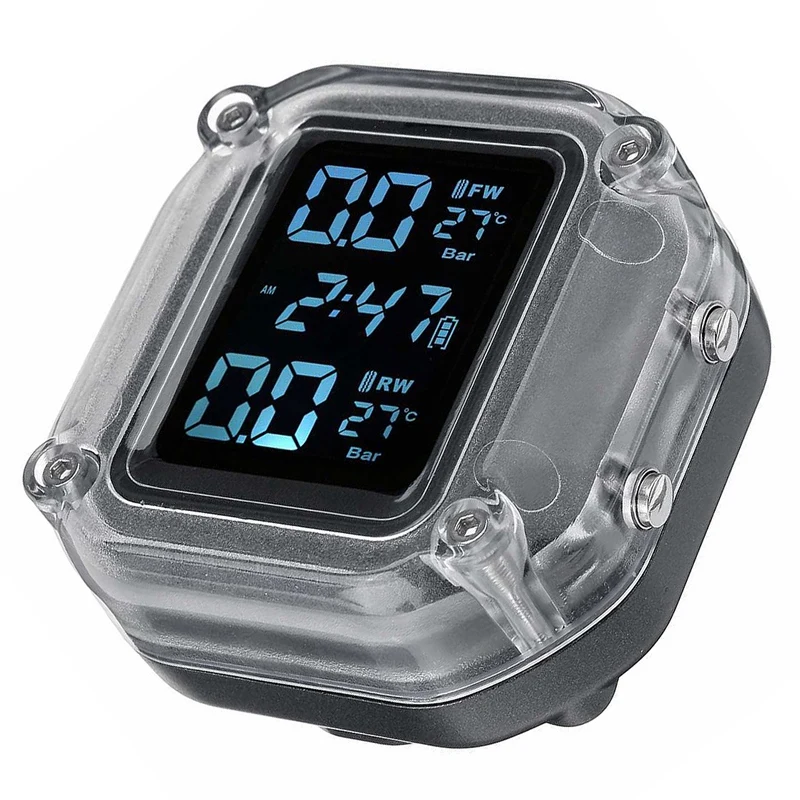 

Motorcycle TPMS Motor Bike Motorbike Scooter Tire Pressure Monitoring System Magnetic Charging External Sensor