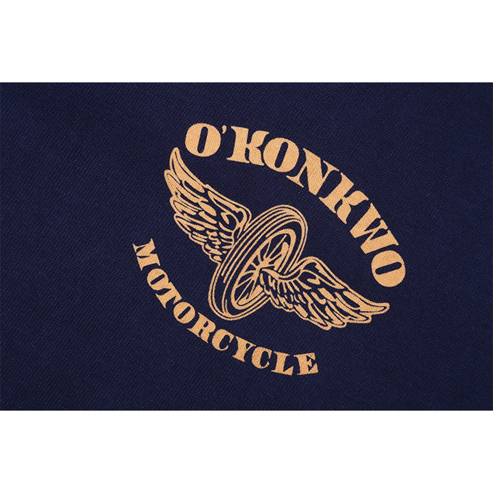 Осенне зимняя новая футболка из 100% хлопка мужская мотоциклетная уличная одежда с