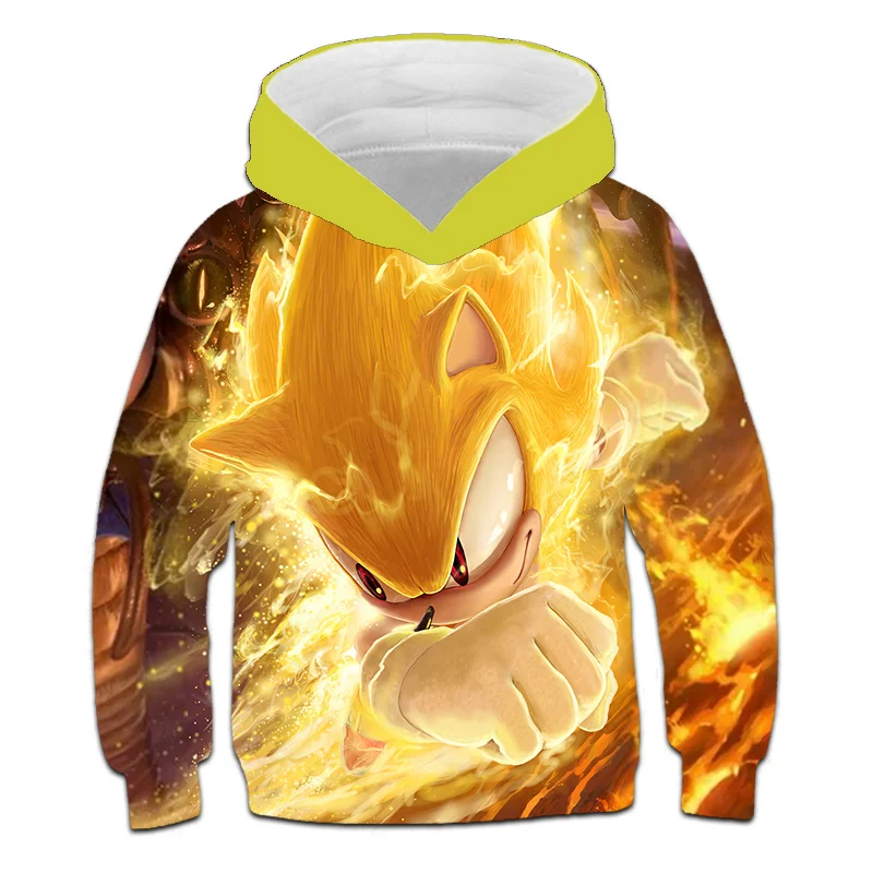 

Children Clothes Spring Autumn SonicsHoodie 3D Custom Made Cartoon Baby Kids Sweatshirt Boy And Girl Long Sleeve Creative Animal