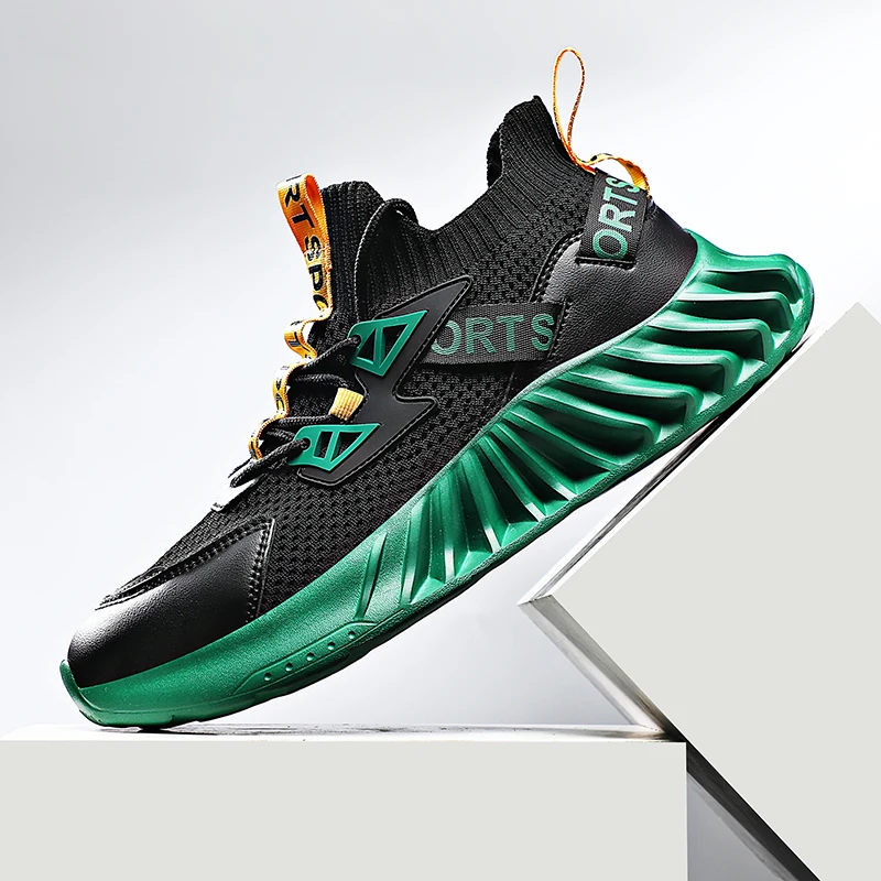 

New Blade Sock Sneakers Mesh Breathable Running Shoes For Men Ultra Light Anti-Slippery Zapatillas Outdoor Jogging Zapatos 2021