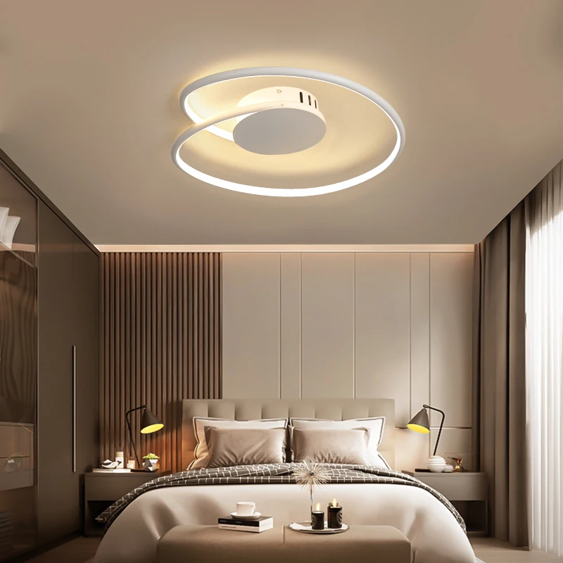 

NEO Gleam Modern Led Ceiling Lights For Living Room Bedroom Matte White/Black AC85-265V Stylish Ceiling Lamp Fixtures Free Mail