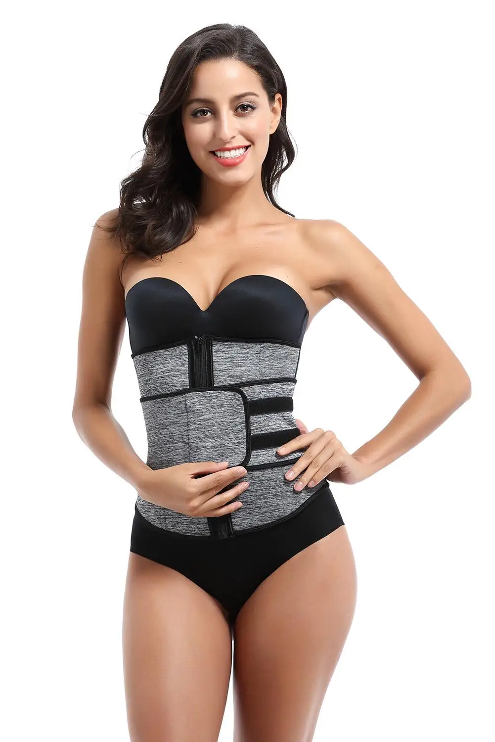 Черный Неопреновый тренировочный пояс для талии корсет тела послеродовые