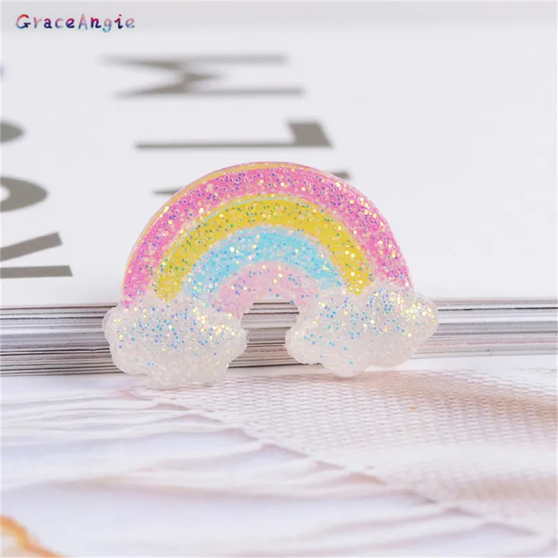 20 шт. блестки радужные Подвески с плоской спинкой драгоценности для скрапбукинга