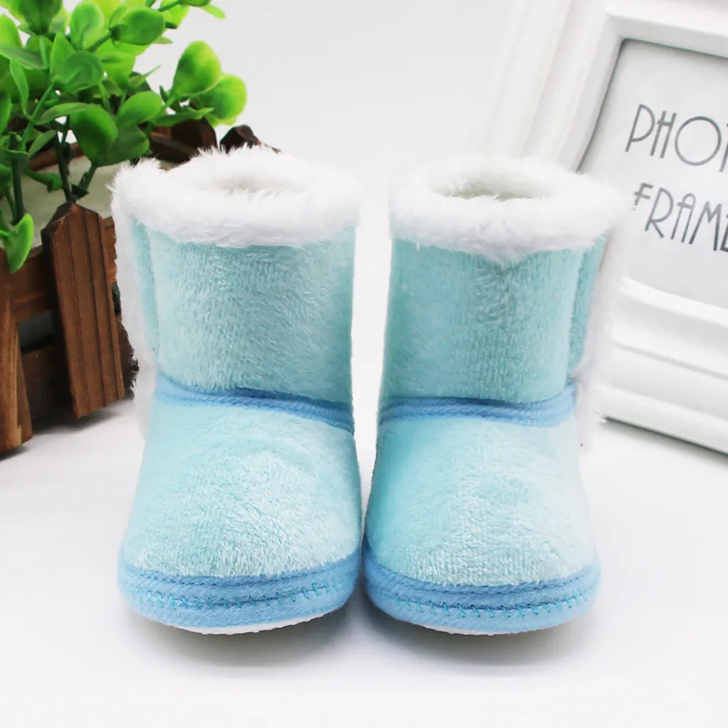 Детская обувь для девочек зимние кашемировые плюшевые ботинки новорожденных