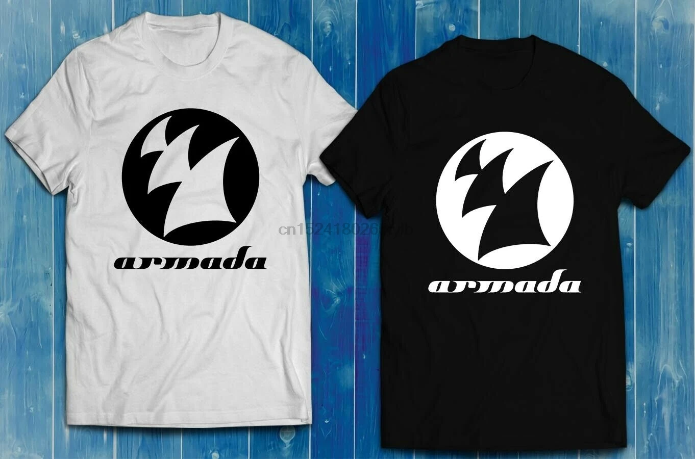 ARMIN VAN BUUREN известный диск жокейский логотип Armada Черный Белый Мужская футболка S