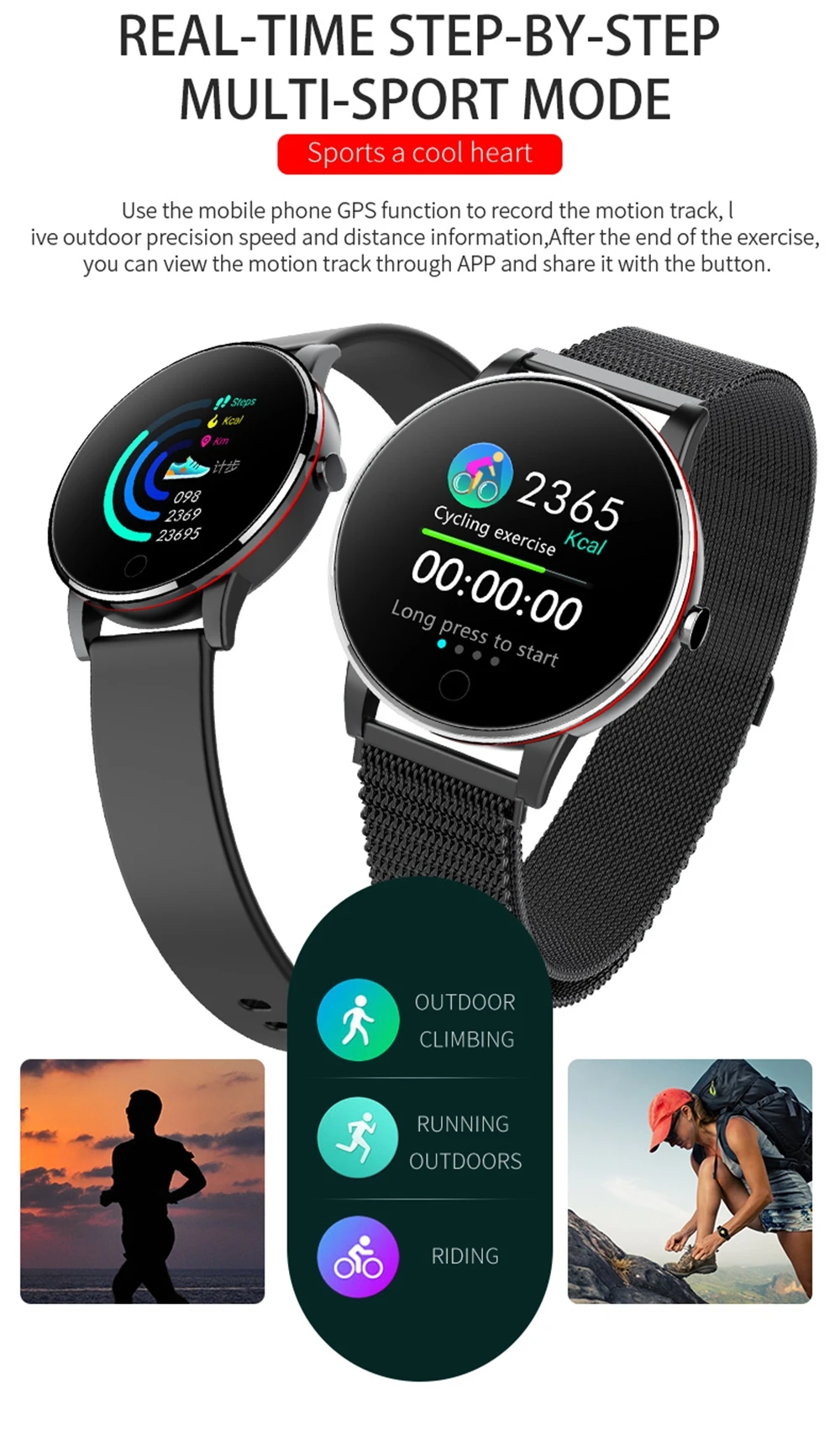 Geekbes WR14 Смарт-часы 1," ips цветной экран Smartwatch металлический корпус IP67 умный Браслет монитор сердечного ритма во время сна мульти-спорт