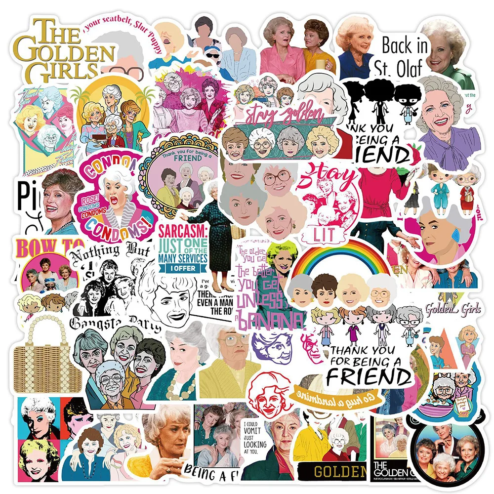 

10/30/50PCS The Golden Girls TV Show Stickers Skateboard Fridge Guitar Phone Laptop Graffiti Suitcase Bike Sticker Decal Kid Toy
