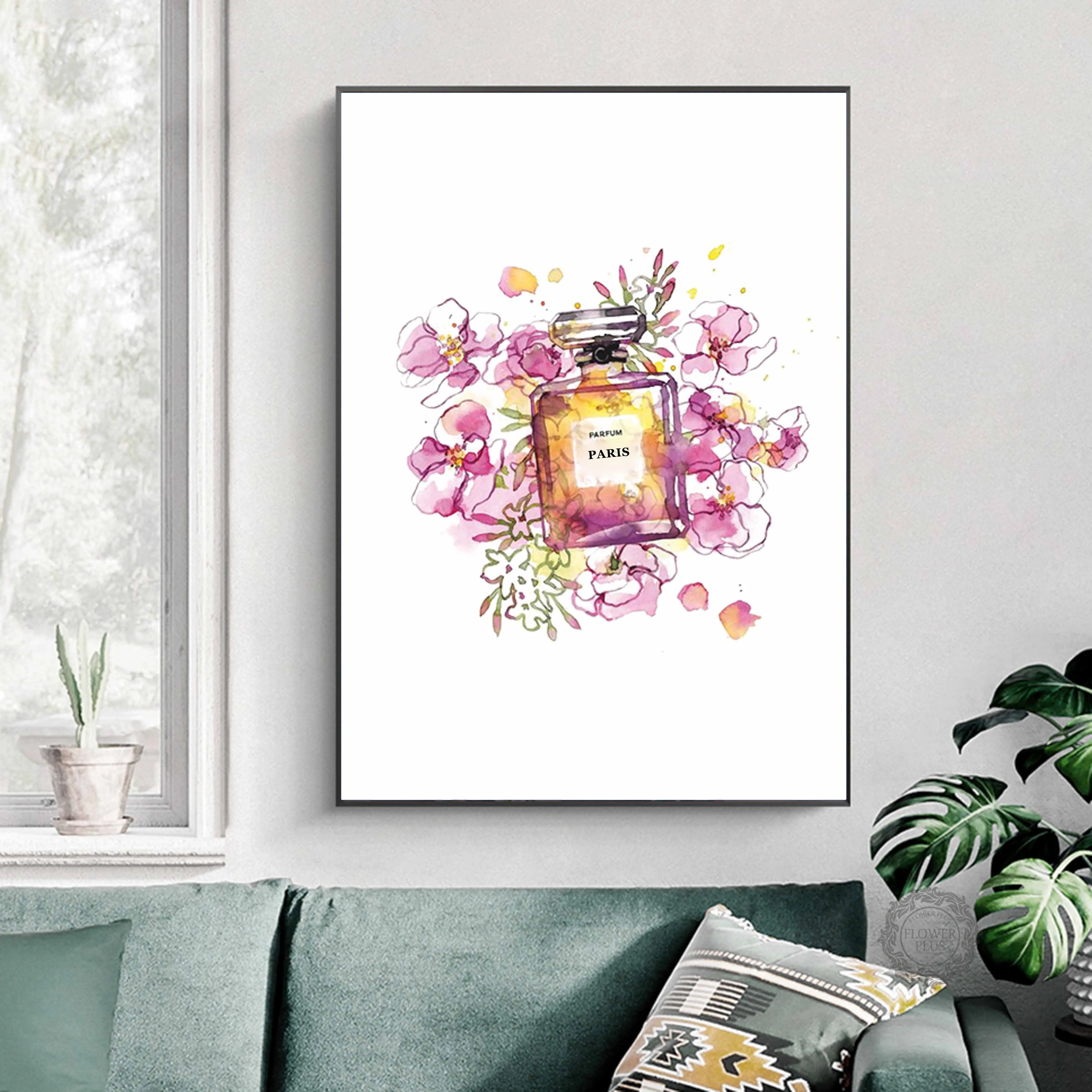 Нордическая домашняя декорация абстрактный кокосовый флакон духов и цветок