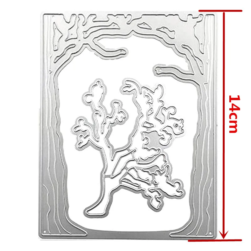 QWELL дерева металлические Вырубные штампы для скрапбукинга и изготовления карт