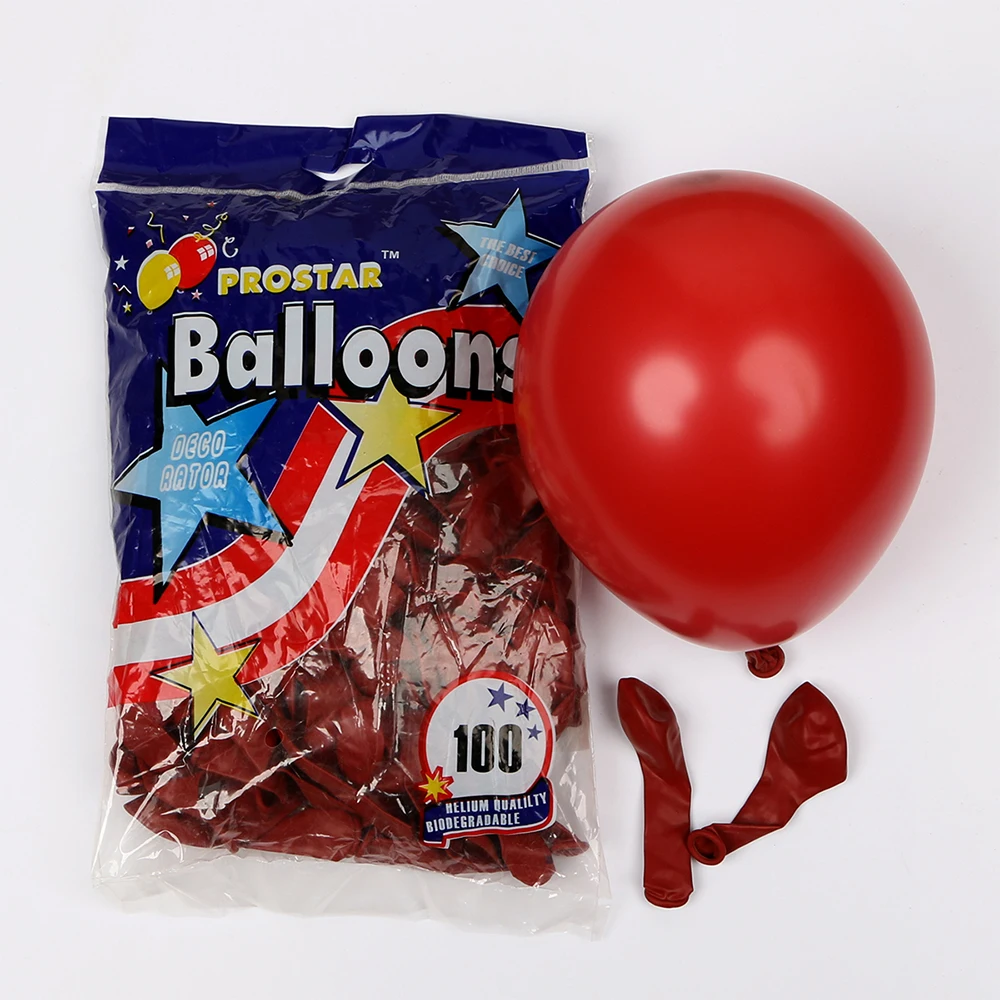 135 шт. рубиновые красные глянцевые жемчужные латексные воздушные шары зеркальные