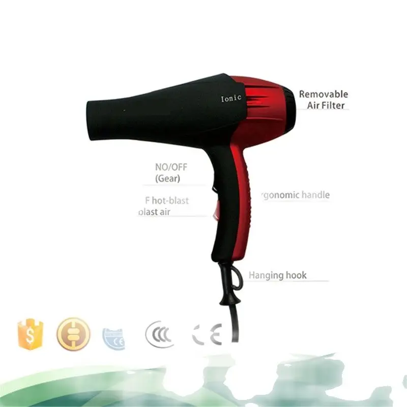 Профессиональный электрический парикмахерский фен с ионным выдувом щетка для