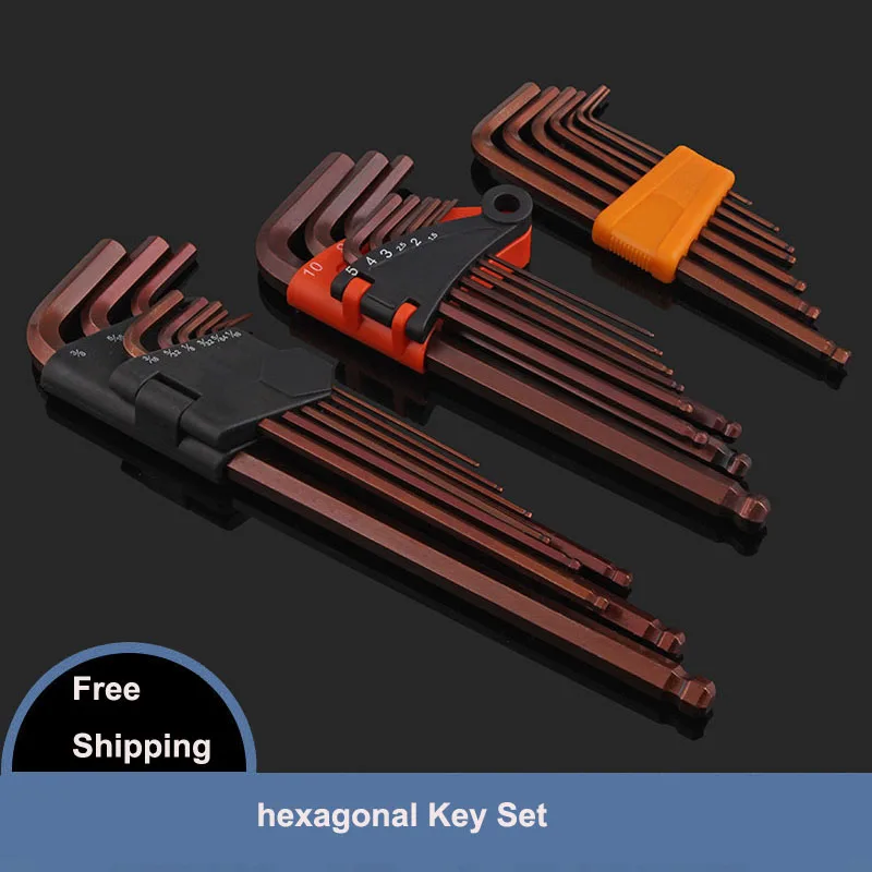 Набор метрических шестигранник Аллен ключей набор инструментов с внутренней