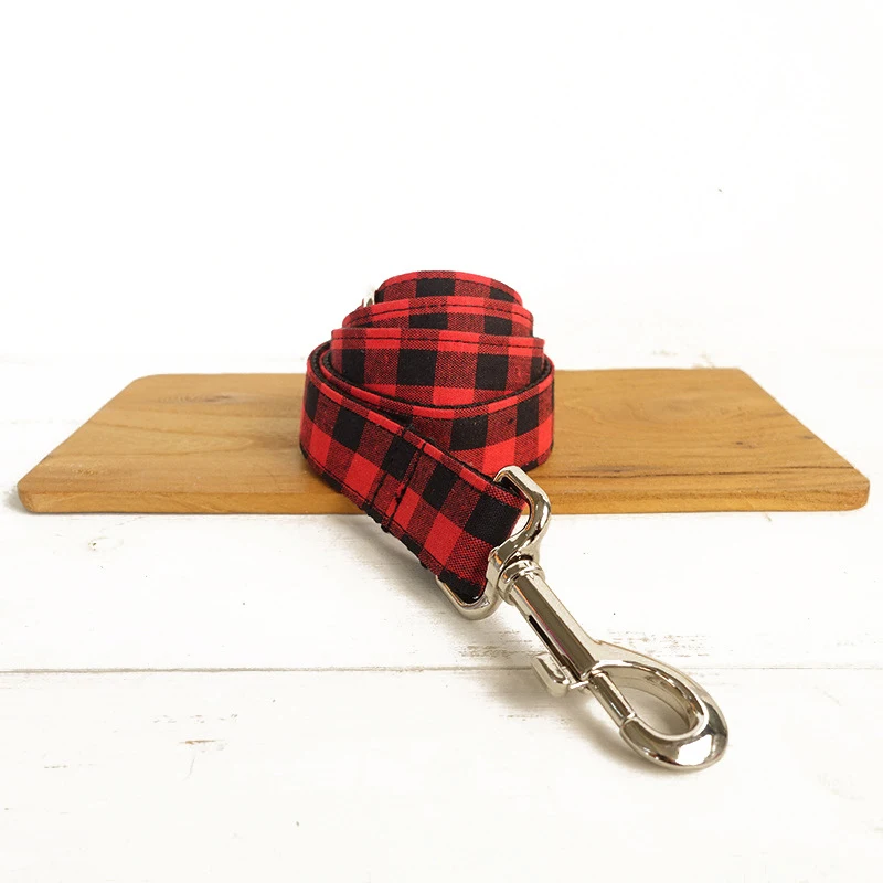 Personalized Pet Collar Custom Plaid Nylon Puppy Cat Name ID Tag Adjustable Collars Lead Leash Set Free Engraving Dog Collars|Наборы| |