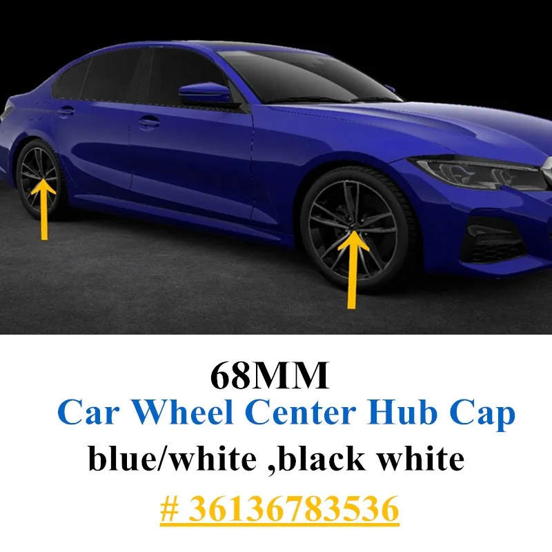 Buy 20pcs Blue white 68mm 10 pin Auto Car Wheel Center Hub caps Rim Caps Covers For E46 E30 E39 E34 E60 E36 E38 on