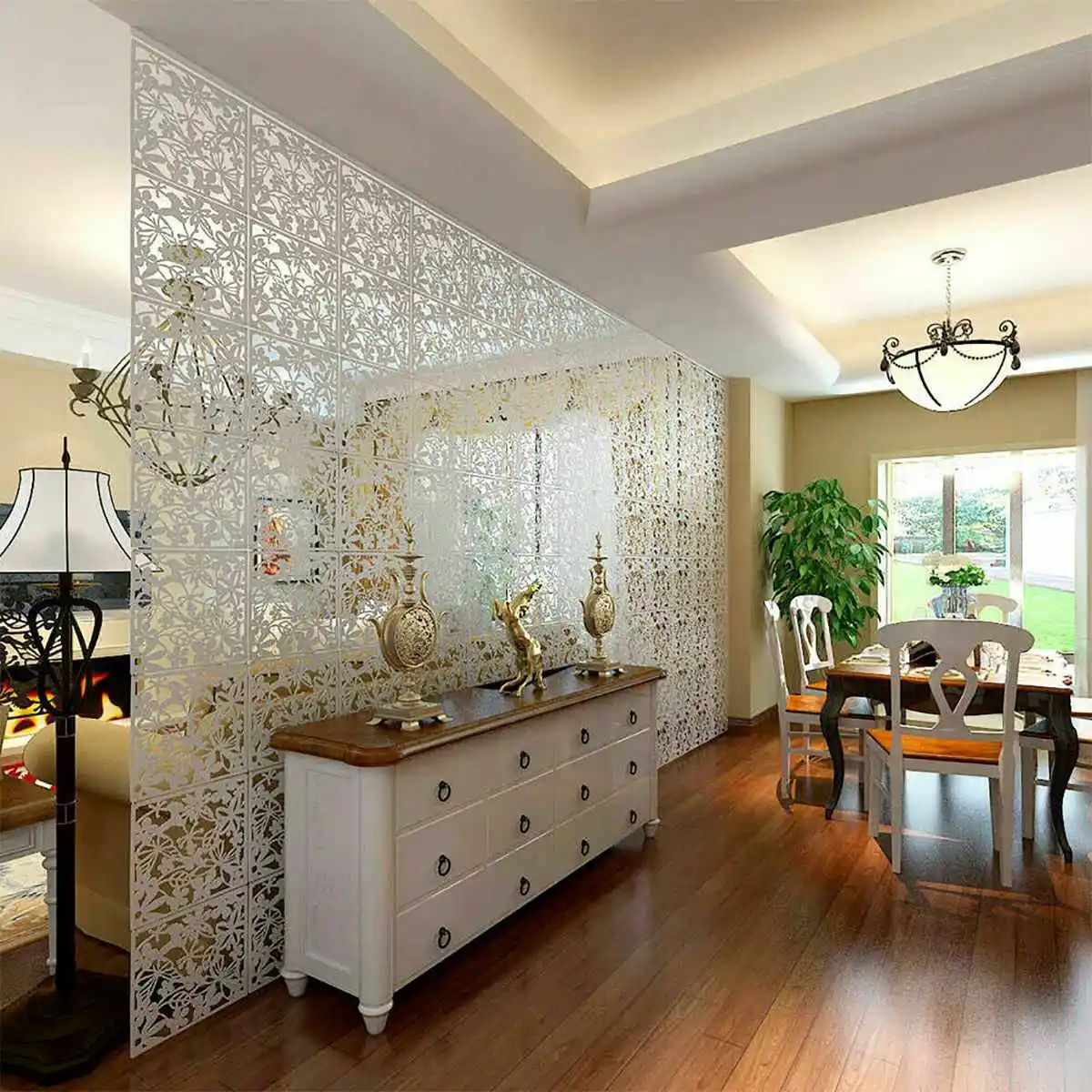 12 шт. для дома модная бабочка птица цветок подвесной экран перегородка комната