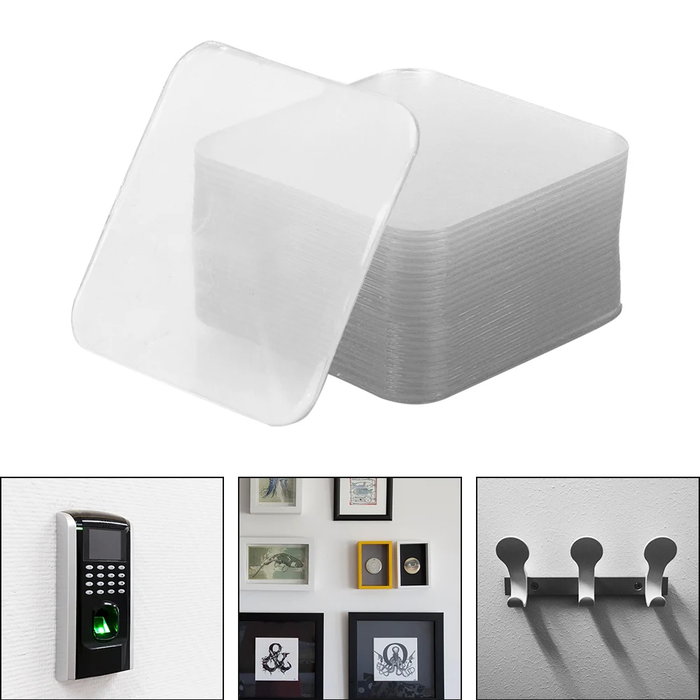 

Two-Sided Sticky Strong Non-Mark Sticker Photo Wall Auxiliary Transparent Suction Cup 50/100Pcs Bathroom Waterproof Sticker