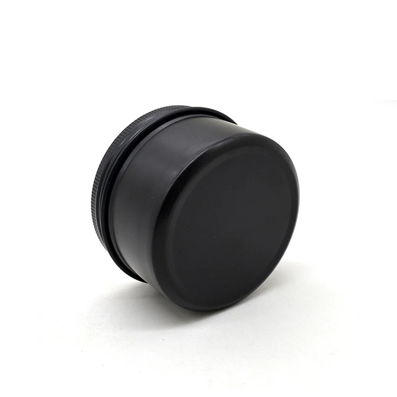 48 шт. 120 г 4 унции матовая черная алюминиевая банка косметическая бутылка для