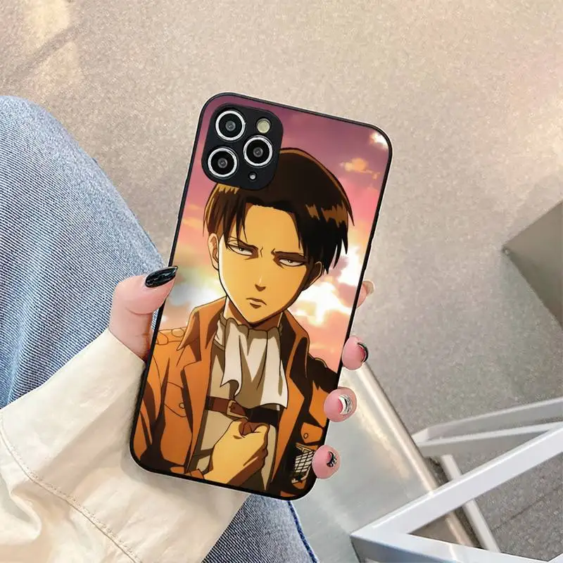 

Attack on Titan Levi Ackerman Phone Case For iphone 5s 6 7 8 11 12 plus xsmax xr pro mini se Cover Fundas Coque