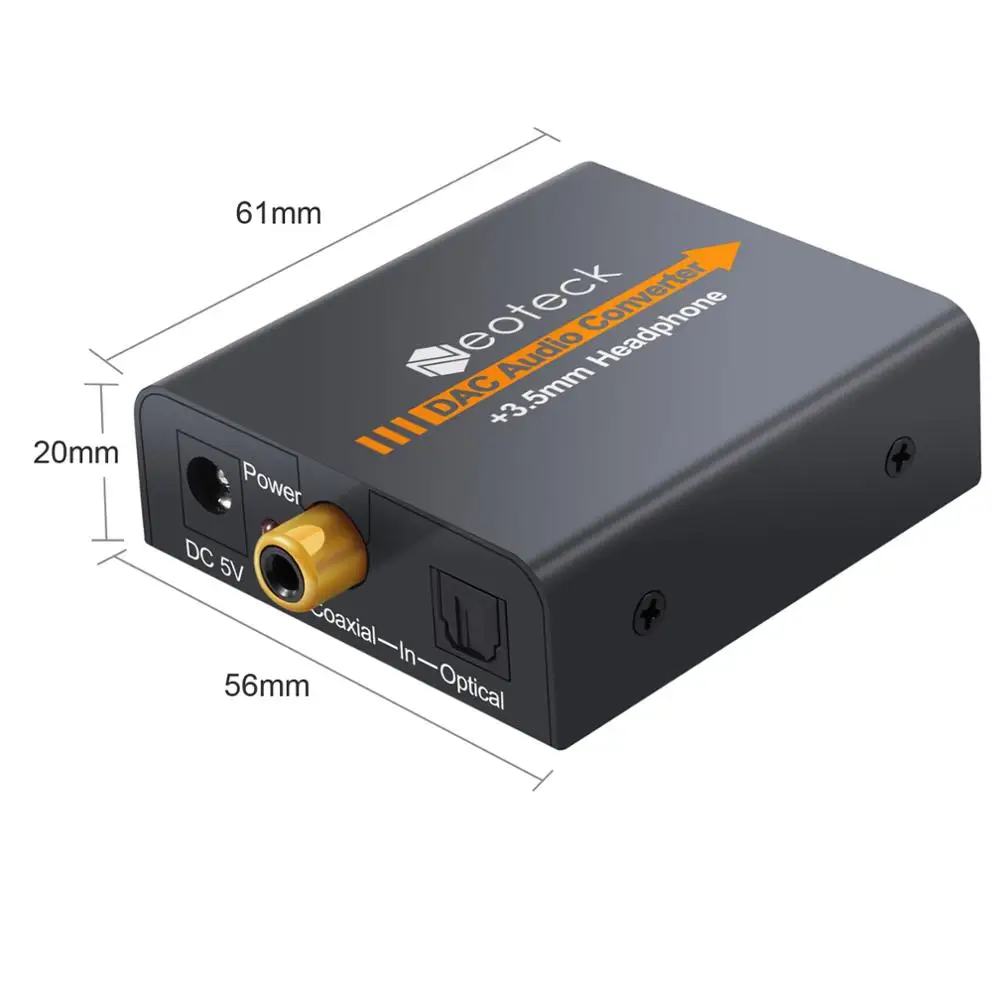 ESYNiC цифро-аналоговый аудио конвертер коаксиальный Оптический Toslink RCA к R/L аудио адаптер 3,5 мм Jack конвертер DAC