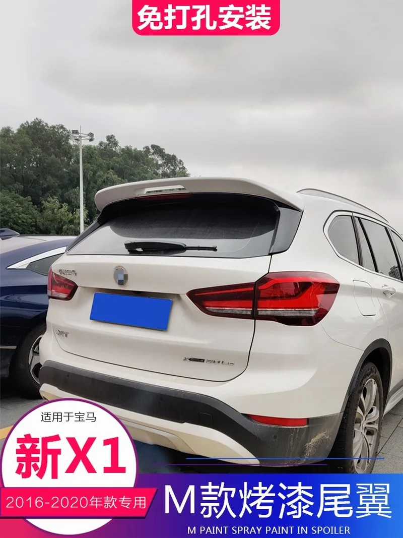 Декоративные аксессуары заднего альерона окна автомобиля M-стиля FOR Roof Spoiler Wing NEW BMW X1 из ABS материала, комплект кузова 2016-2020 годов.