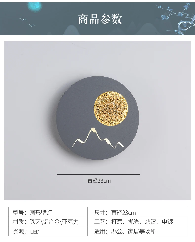 Скандинавский постсовременный настенный светильник украшение в виде круглой