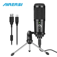 professional usb condenser microphone metal wired microphones for pc computer singing gaming streaming recording studio youtube