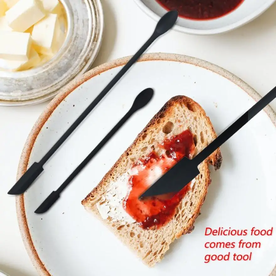 

Creative mini silicone double-headed small pointed spatula set, jam spatula 3-piece cooking spatula