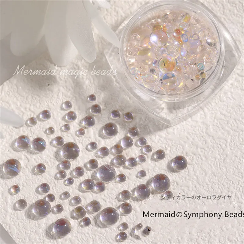 Конфеты Цвета смешанные Размеры Русалка круглая стеклянная бусина с огранкой