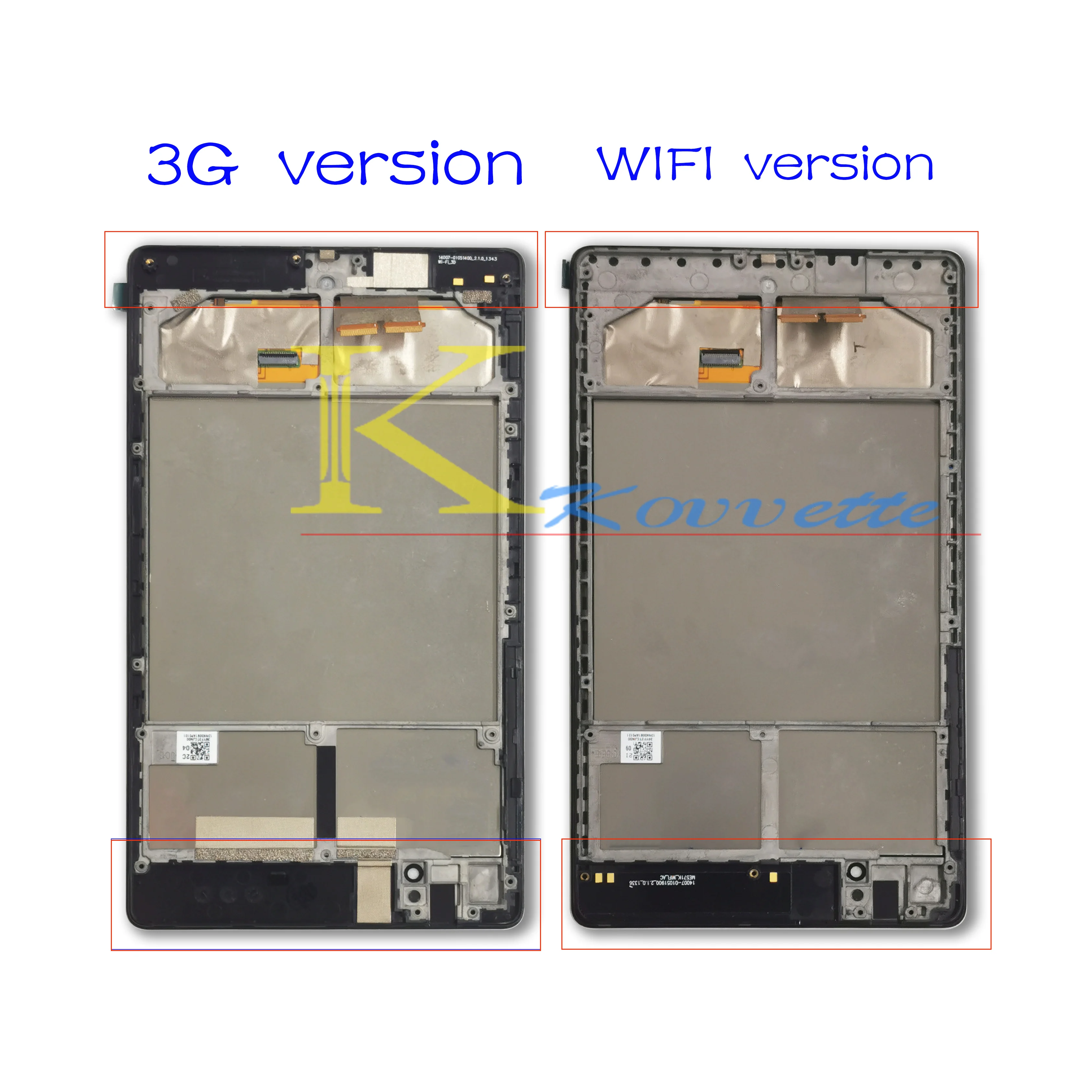 Совместим с ASUS Google Nexus 7 2nd 2013 ME571 CLME571KL K009 Nexus7C 3G / WIFI версия Сенсорная панель дисплей