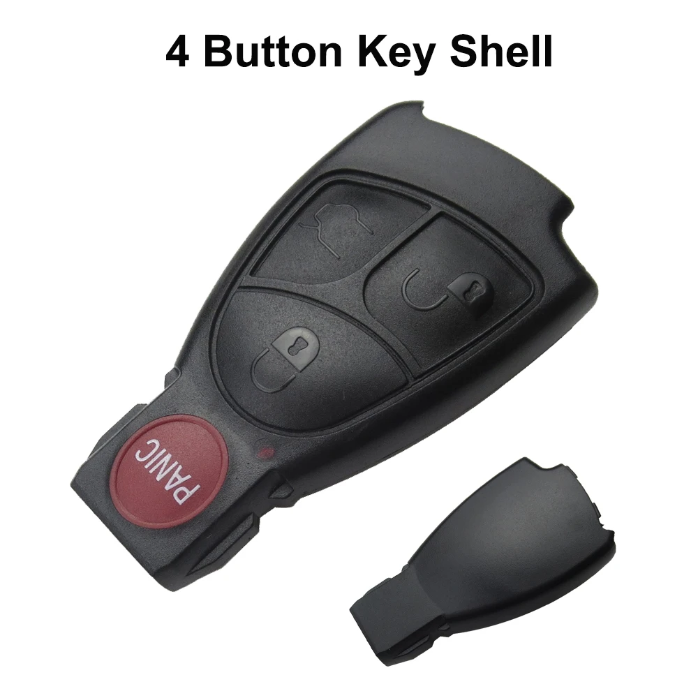 Чехол OkeyTech для Mercedes-Benz, чехол для Mercedes Benz W168, W163, W203, W205, W208, A200, Vito, смарт-ключ, части, лезвие, без эмблемы - Цвет: 4 Button