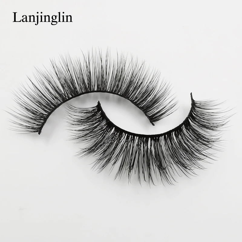 LANJINGLIN, 4/5 пар, норковые ресницы, натуральные, длинные, 3d, норковые накладные ресницы для наращивания, пушистые, без грубости, макияж, накладные ресницы